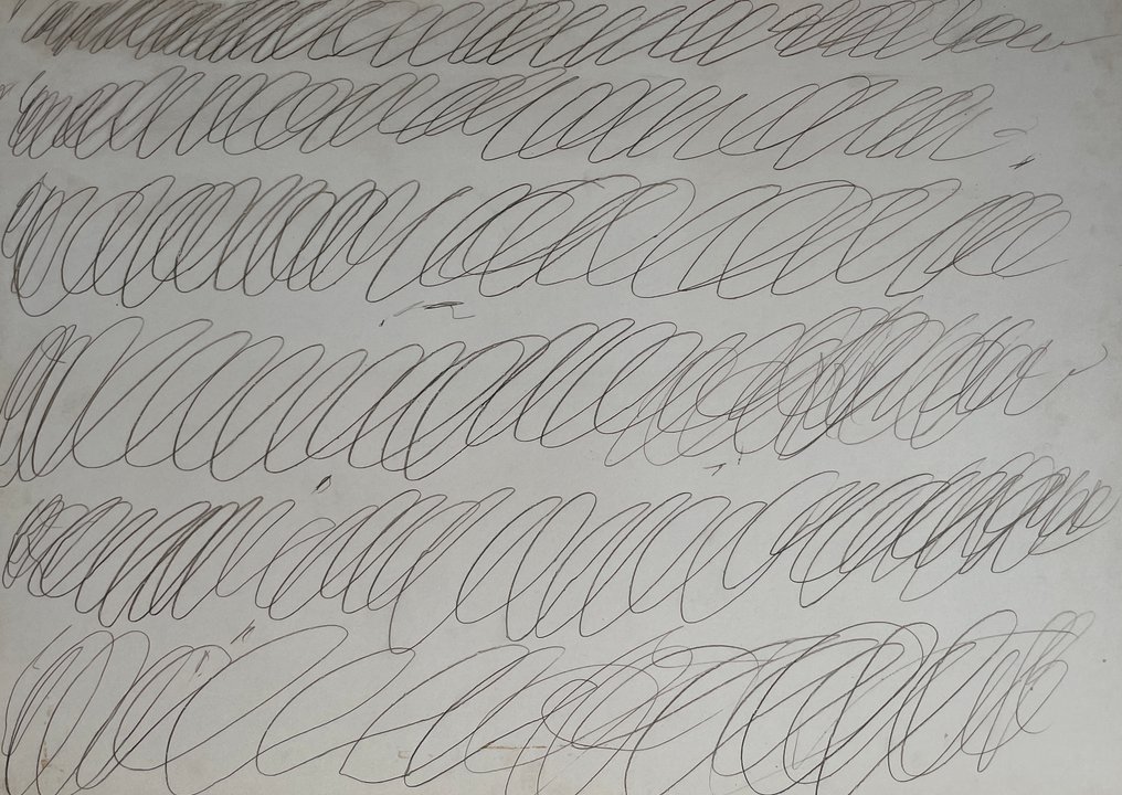 Cy Twombly - Drawing for manifesto of Plinio, Pencil on Paper, 1967 #1.0