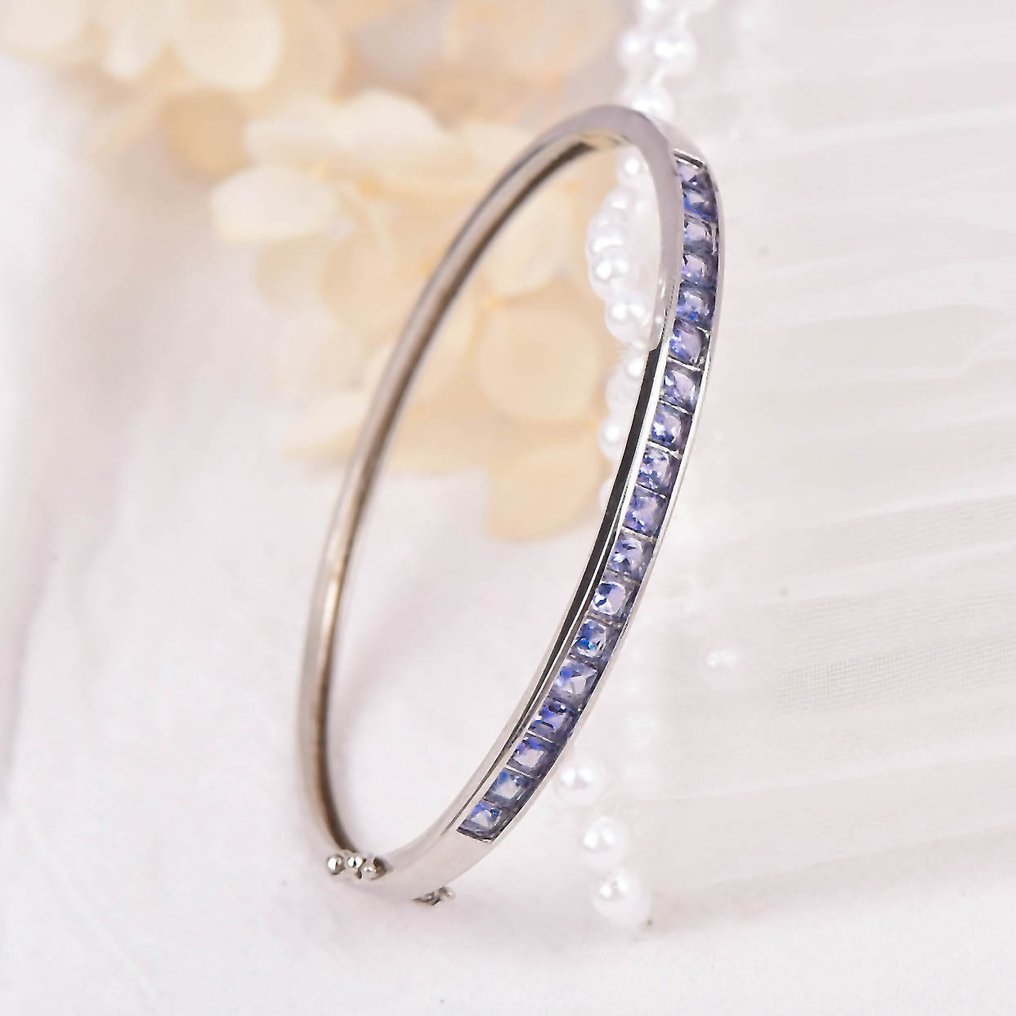 χωρίς τιμή ασφαλείας - Βραχιόλι Ασημί - Τανζανίτης - Πιστοποιημένο #4.3
