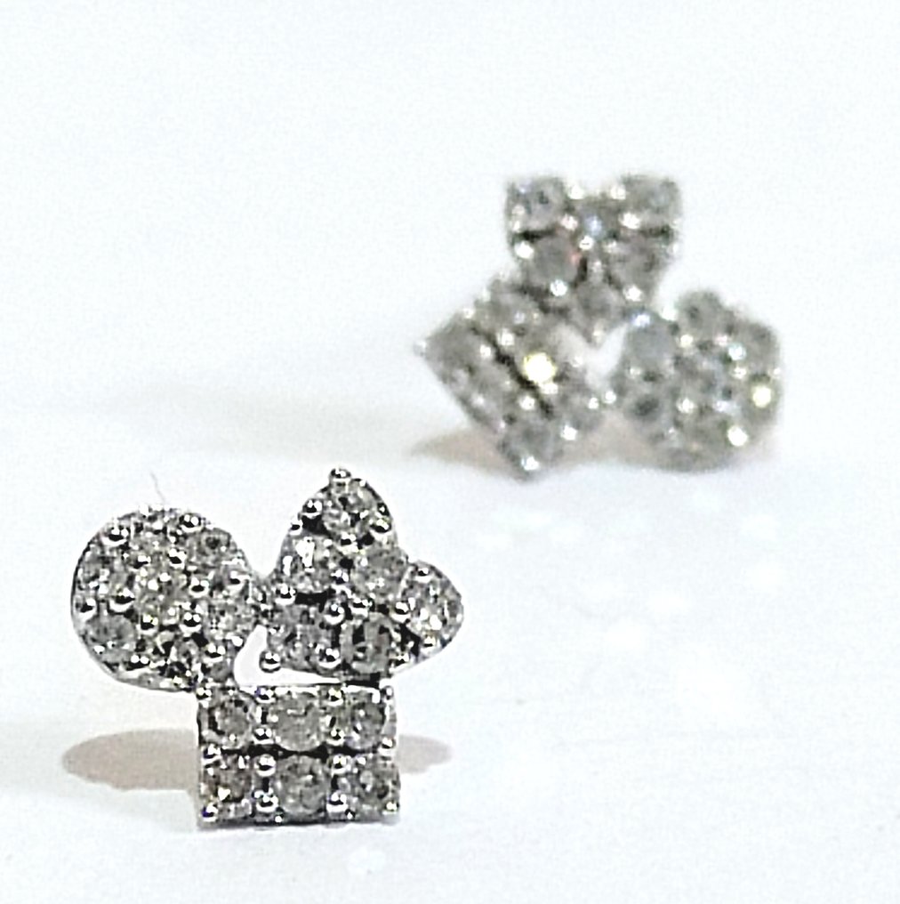 Ohne mindestpreis - Ohrringe - 18 kt Weißgold - 0.20ct. tw. Diamant (Natürlich) #4.3