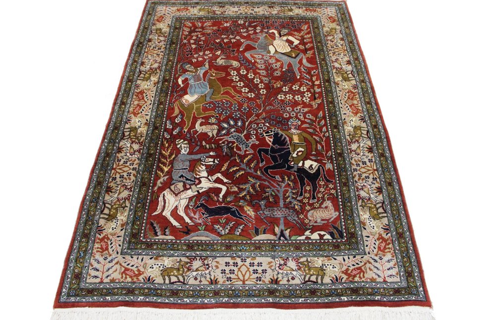 Ινδικό Bidjar χαλί με λεπτό μαλλί - Χαλί - 200 cm - 140 cm - Κυνηγετικά μοτίβα #2.1