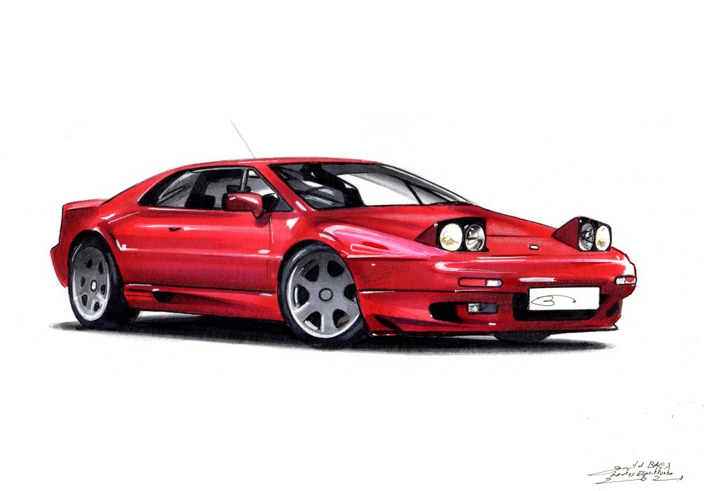 Original drawing - Lotus - Lotus Esprit Turbo - Baes gerald - 2021 #1.0