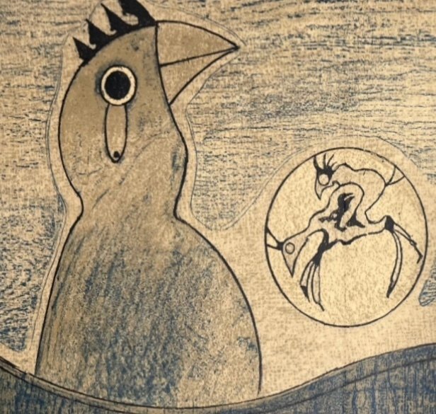 Max Ernst (1891-1976) - Rêve surréaliste. Le deux Coqs. #1.0