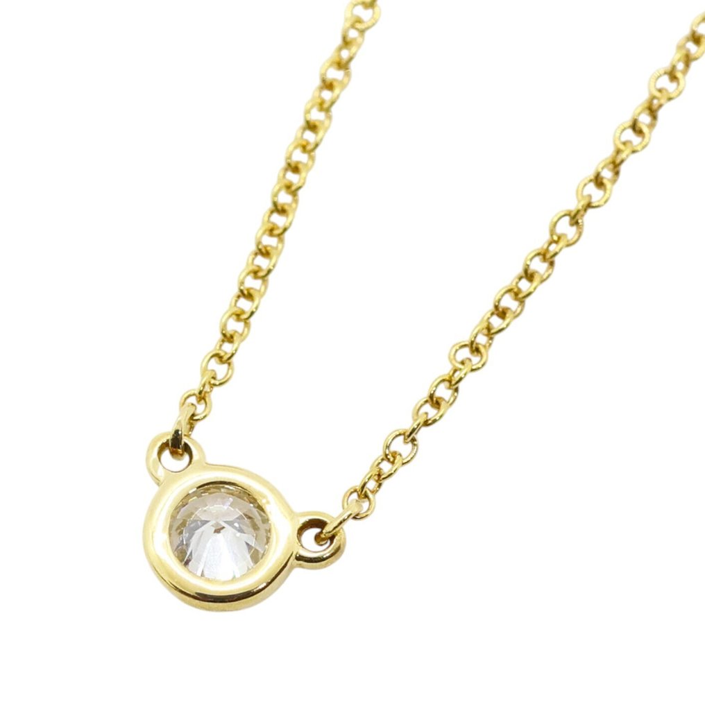 Tiffany & Co. - Colar com pingente - Diamonds by the Yard Single Diamond Pendant - 18 K Ouro amarelo #4.3