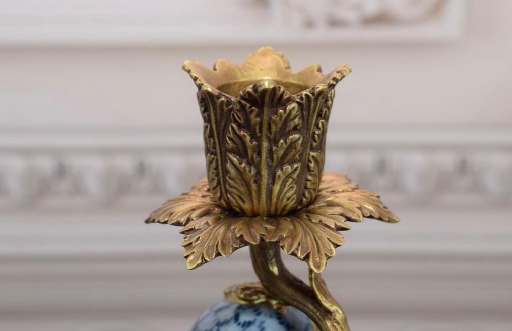 燭台 - 瓷器, 青銅色 #2.1