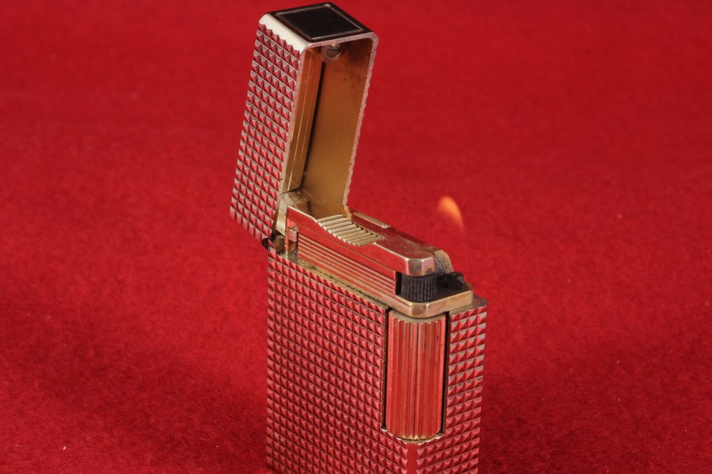 S.T. Dupont - Ligne Line 1 Short Gas Lighter 20μ Diamond Head - Zakaansteker - Verguld #2.1