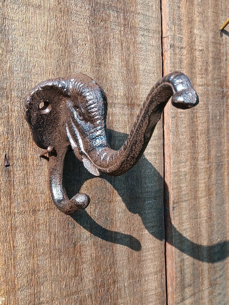 Set of coat hooks (6) - robust elephant hooks - Cast iron #2.1