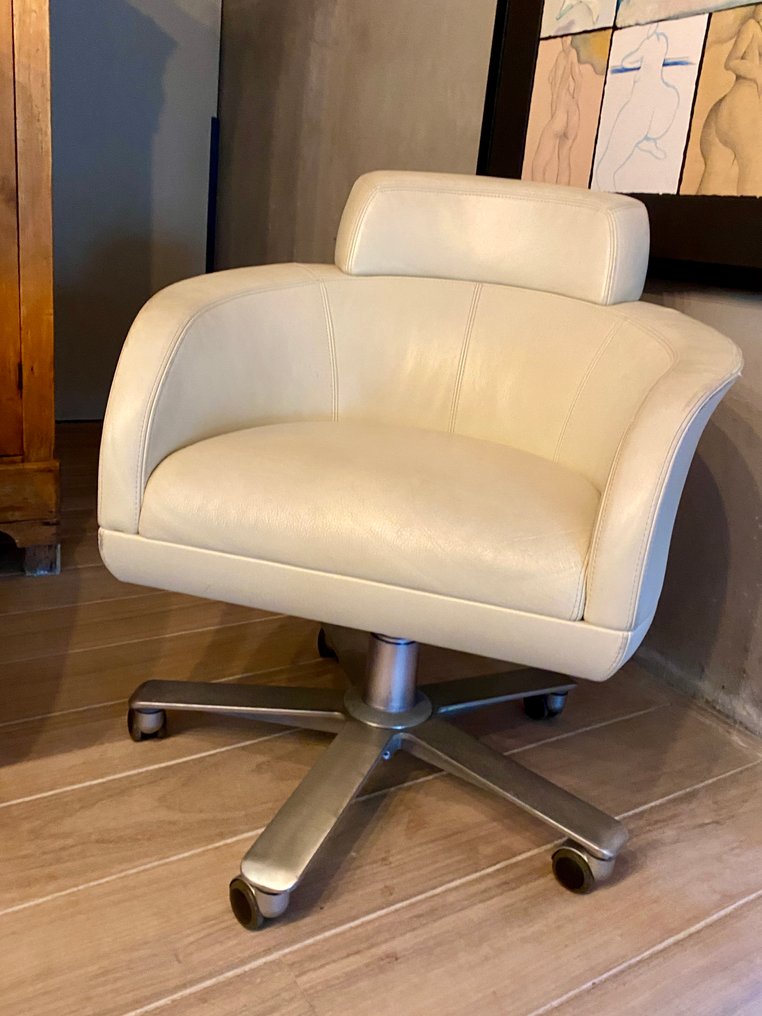 Giorgetti - Leon Krier - Armchair (3) - Leather, Aluminium #2.1