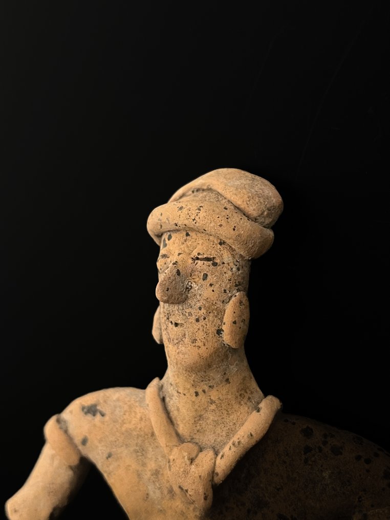 科利马文化，墨西哥 一尊大型前哥伦布时期男性小雕像 - 18.5 cm #4.3