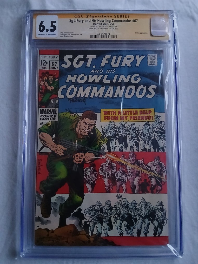 Sgt Fury and his Howling Commandos #67 - Signed by Mike Ploog from the collection of Mike Ploog - 1 Signed graded comic, Graded comic - First edition - 1969 - CGC 6.5 #1.0