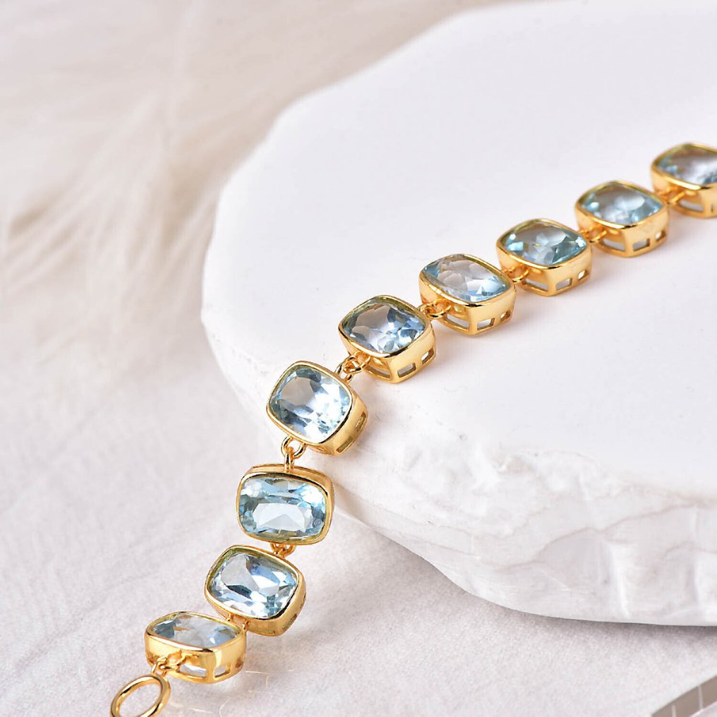 Senza prezzo di riserva - Bracciale Argento - Topaz - Certificato #4.3