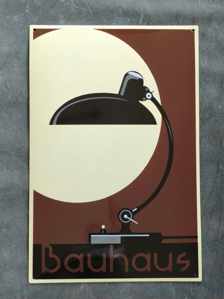 Bauhaus - enamel sign BAUHAUS Emailschild Emaille Schild #1.0