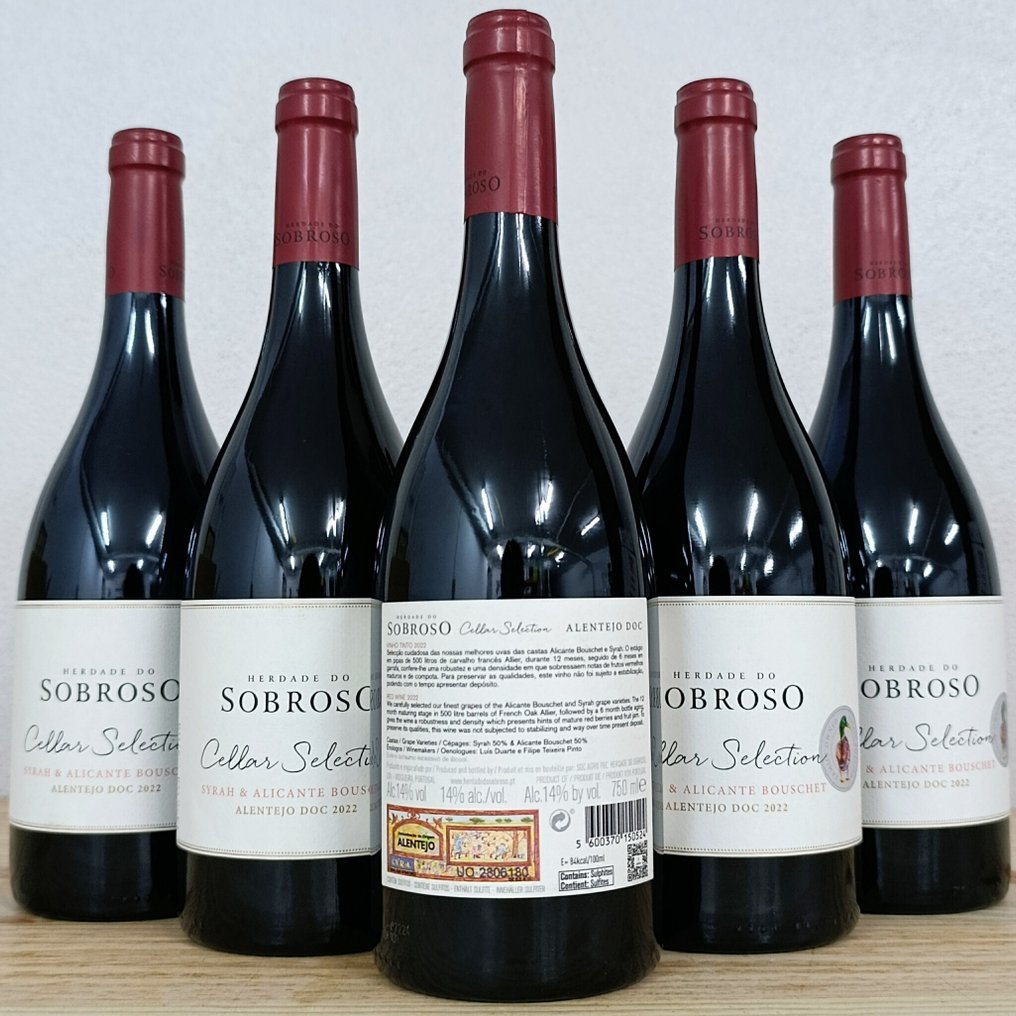 2022 Herdade do Sobroso Cellar Selection - Alentejo DOC - 5 Flasker (0,75 L) #3.2