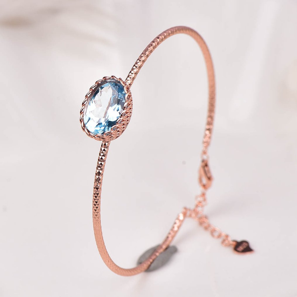 Zonder Minimumprijs - Armband Zilver - Topaz - Gecertificeerd #1.0