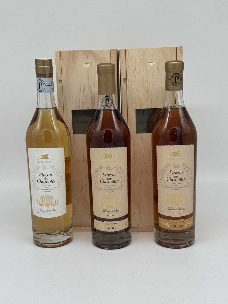 Deau - Pineau des Charentes 10 years & 5 years & Classic Blanc - pineau - 3 Bottles (0.7L) #1.0
