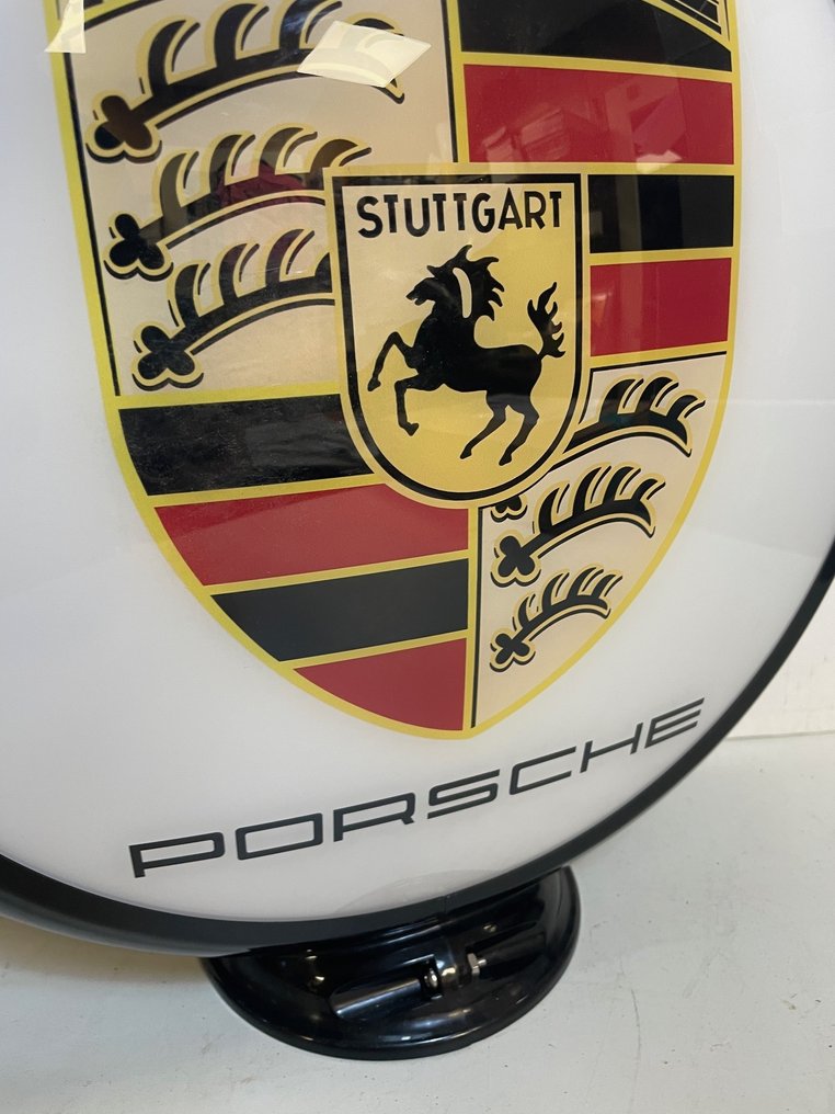 Porsche Logo - Porsche - 照明标志 - 加油泵桶，直径42厘米 - 塑料 #2.1