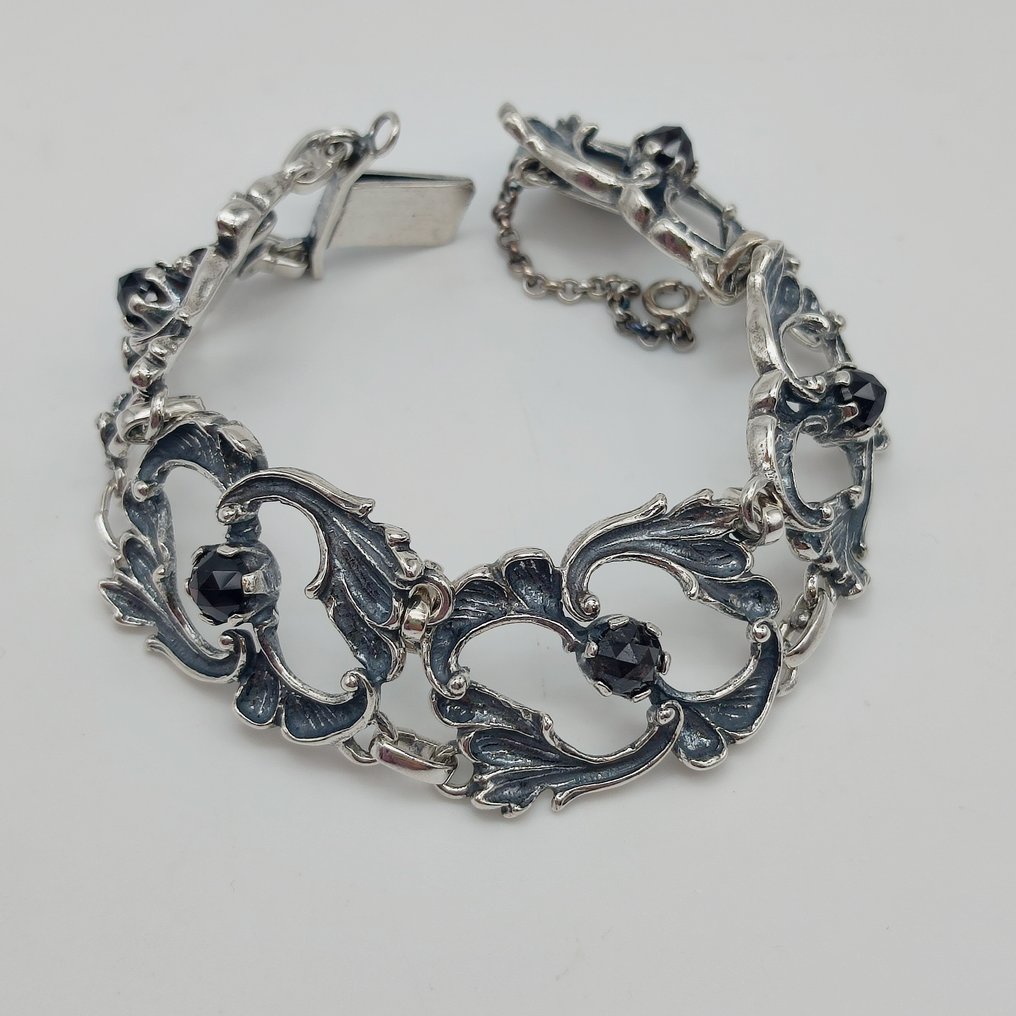 Senza Prezzo di Riserva - Bracciale Argento Granato #2.1