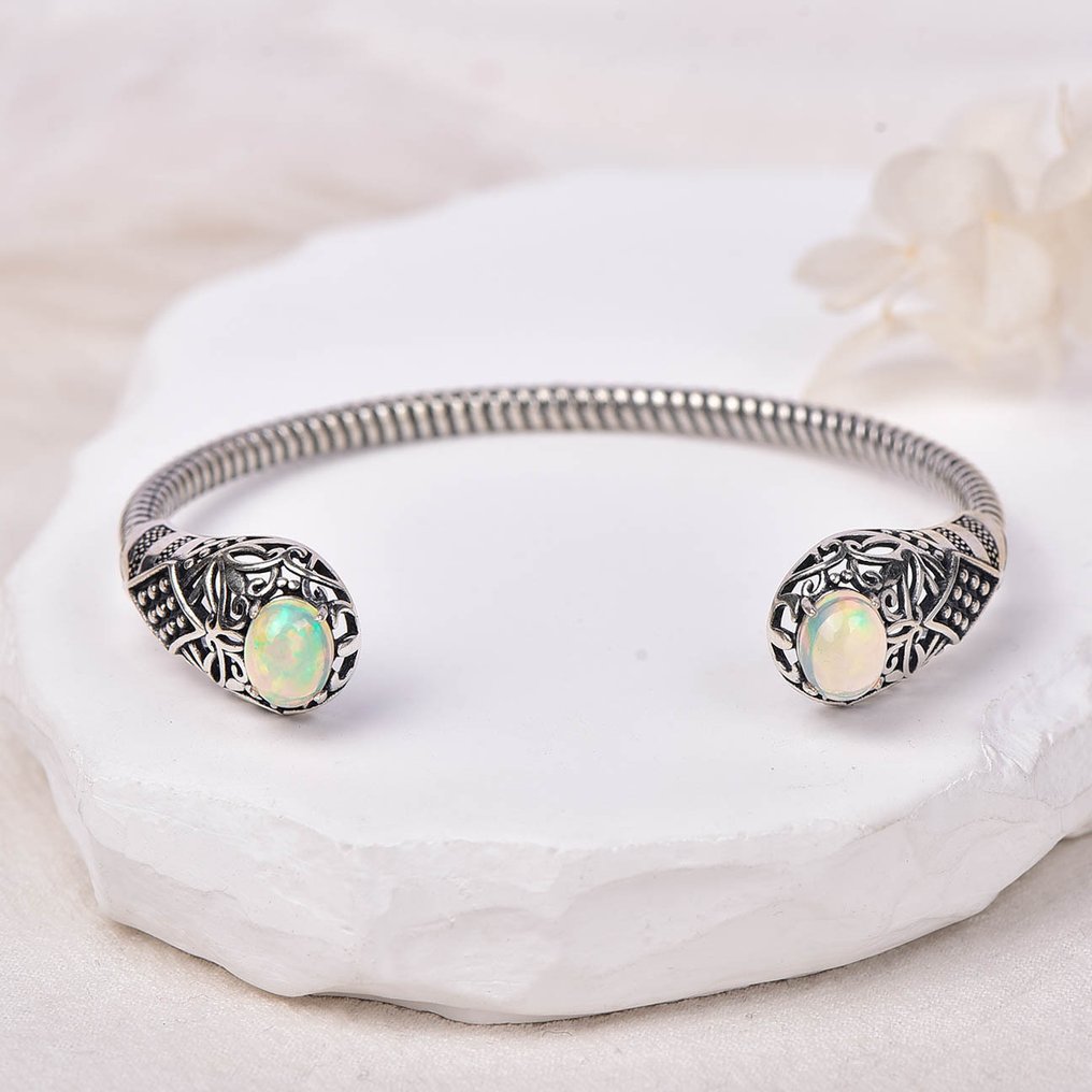 Fără preț de rezervă - Brățară Argint - Opal - Certificat #1.0