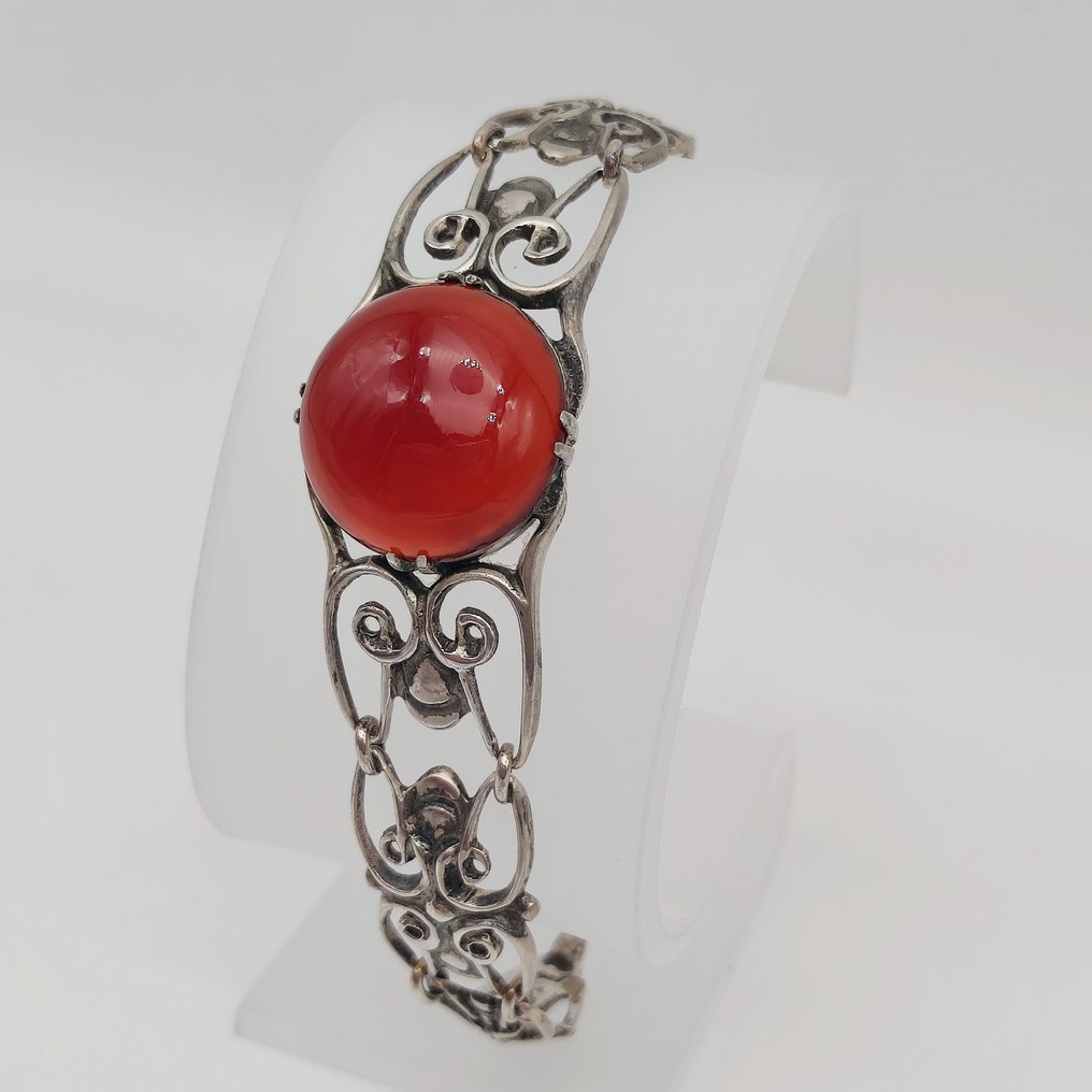 Fără preț de rezervă - Brățară Argint Carnelian - Fons Reggers #2.1