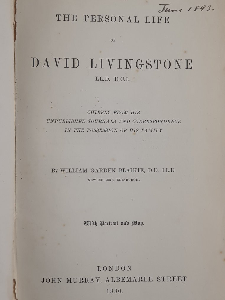 William Garden Blaikie - Personal Life of David Livingstone - 1880 #2.1