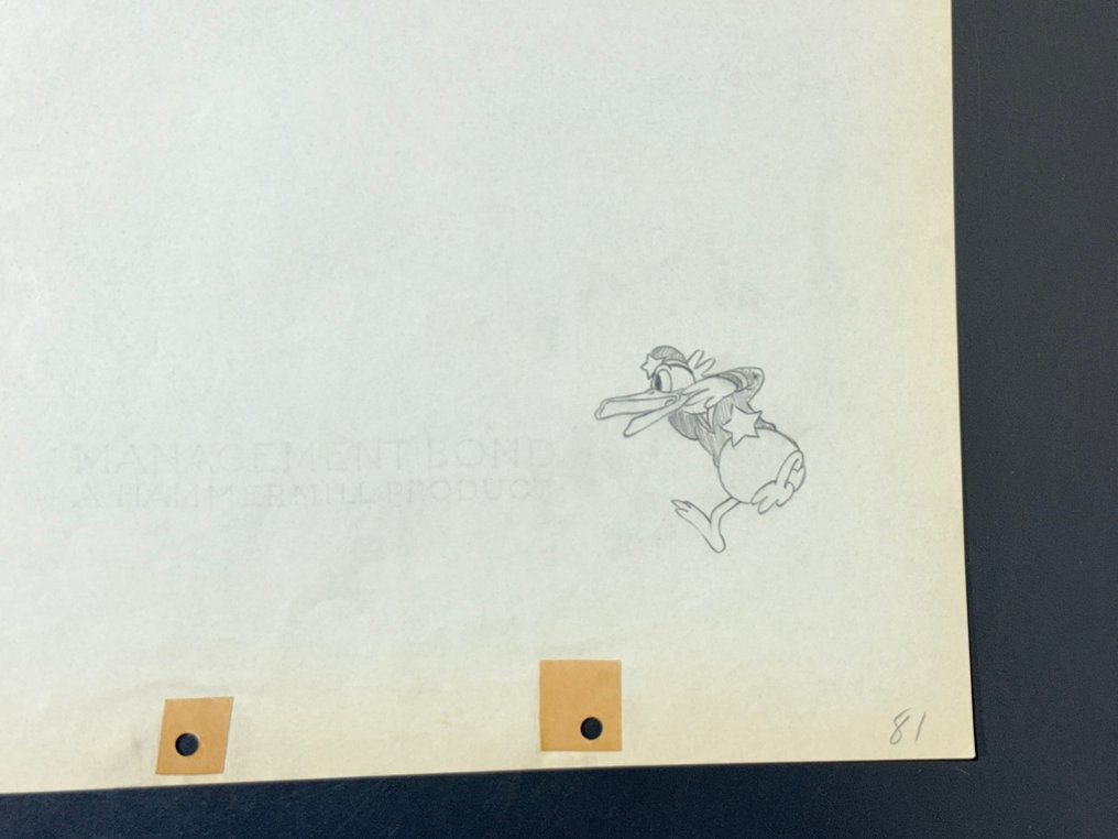 Walt Disney - Κλαστικό σχέδιο παραγωγής του 'Long-Billed' Donald Duck (1934) - The Dognapper #2.1