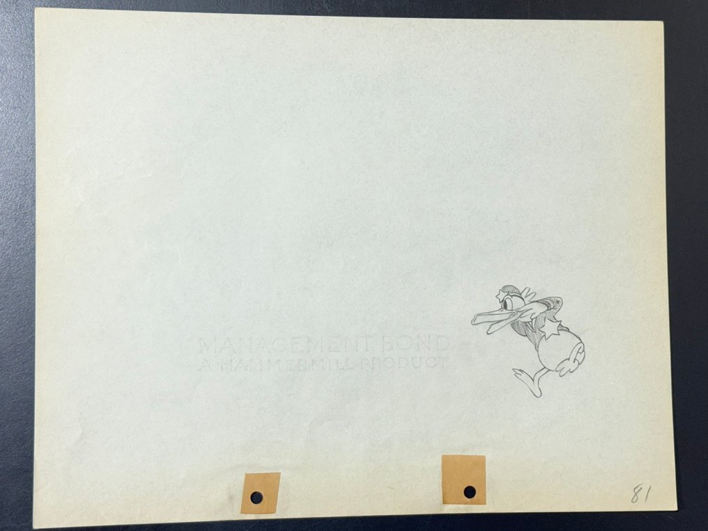 Walt Disney - Κλαστικό σχέδιο παραγωγής του 'Long-Billed' Donald Duck (1934) - The Dognapper #1.0