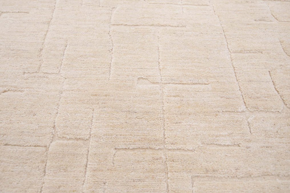 Håndknyttet designer-tæppe af uld med relief. - Tæppe - 308 cm - 211 cm #4.3