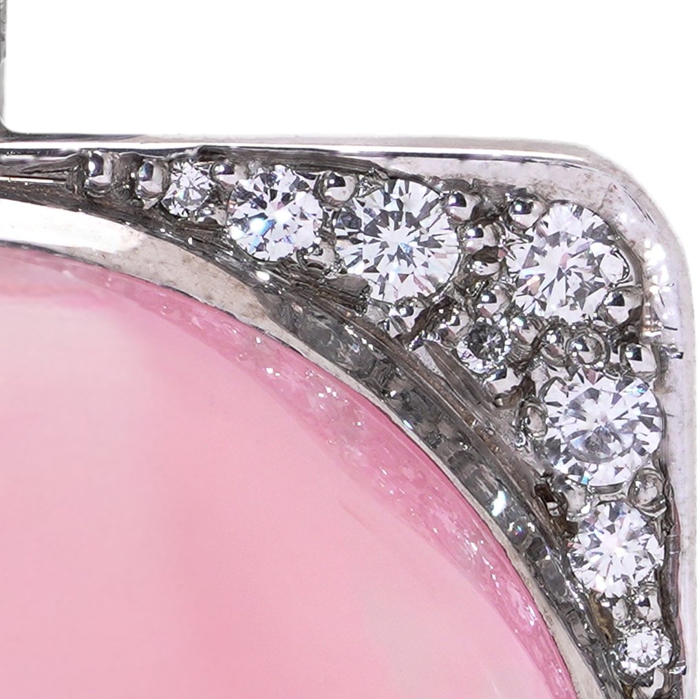 Anhänger Rosenquarz und Diamant Anhänger #3.2