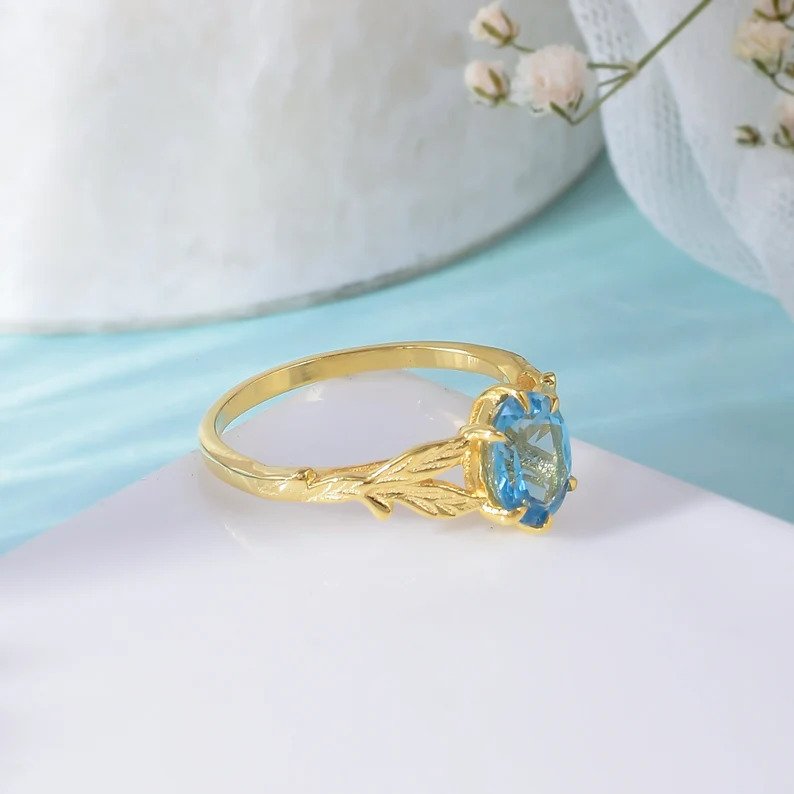 Zonder Minimumprijs - Verlovingsring Zilver - 1.50ct. tw. Topaas - Natuurlijke Topaas Ring #3.2