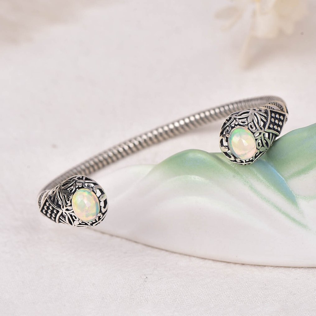 Fără preț de rezervă - Brățară Argint - Opal - Certificat #3.2