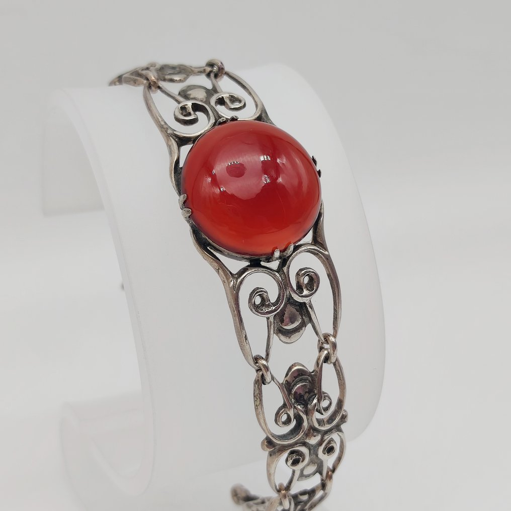 Fără preț de rezervă - Brățară Argint Carnelian - Fons Reggers #4.3