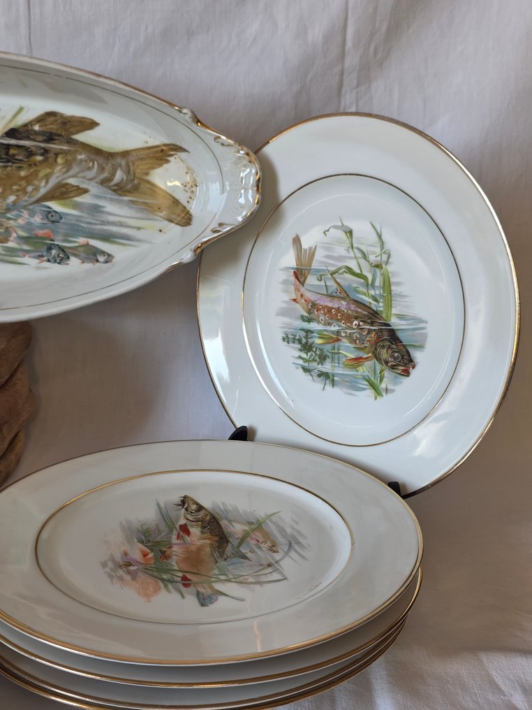 Aluminite Frugier (Limoges) - Σερβίτσιο τραπεζιού (12) - Πορσελάνη - Αντίκες Λιμόζ 12 τεμαχίων #3.2