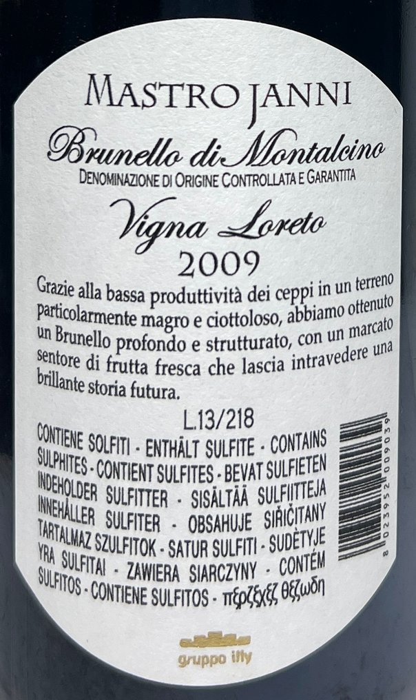 2009 Mastrojanni, Vigna Loreto - 蒙达奇诺·布鲁奈罗 DOCG - 1 Bottle (0.75L) #3.2