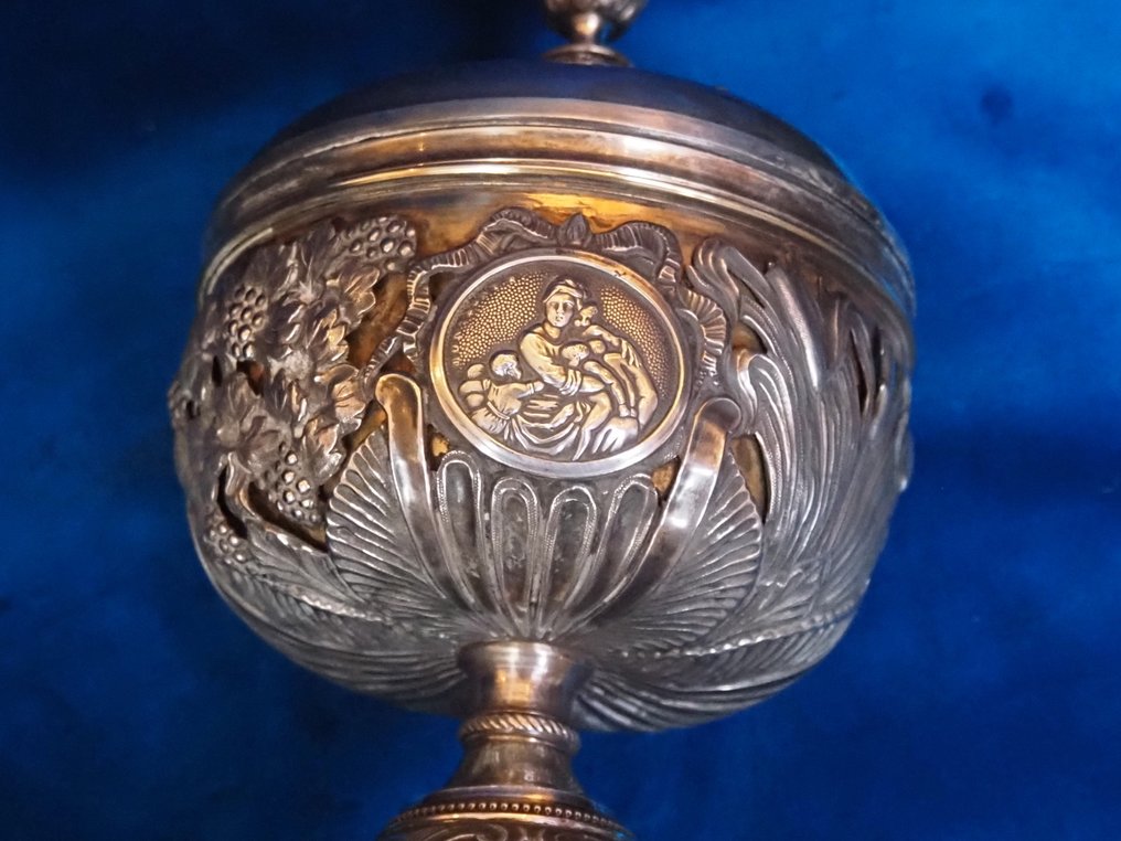 Baroque style Ciborium - .950 silver - 1850-1900 - 30 cm  #4.3