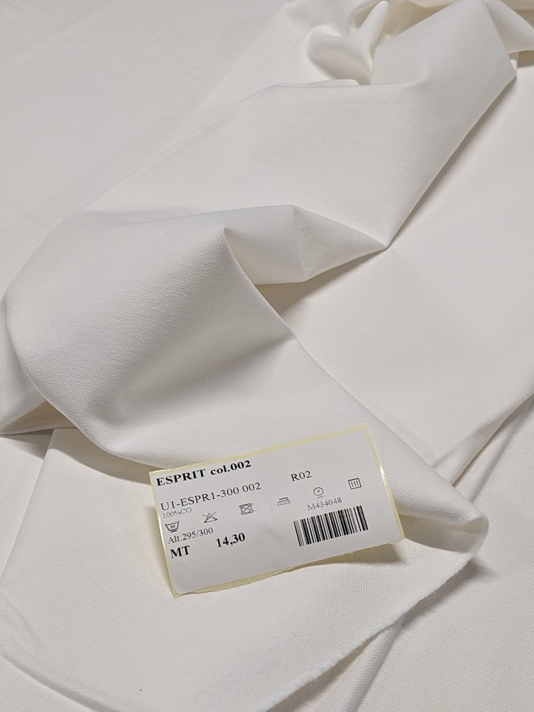 Tessuto "Esprit" Bianco senza tempo – Tessuto d’arredo Vay Torino in cotone compatto - Tekstiili - 540 cm - 295 cm #3.2