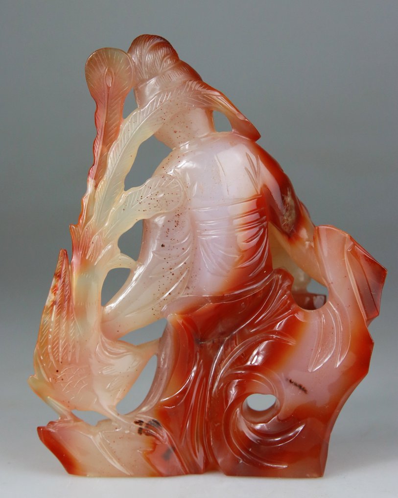 雕塑 - 小雕像 - 观音 - 瑪瑙, 瑪瑙 - 中國 - 19世纪末 - 20世纪初 #3.2