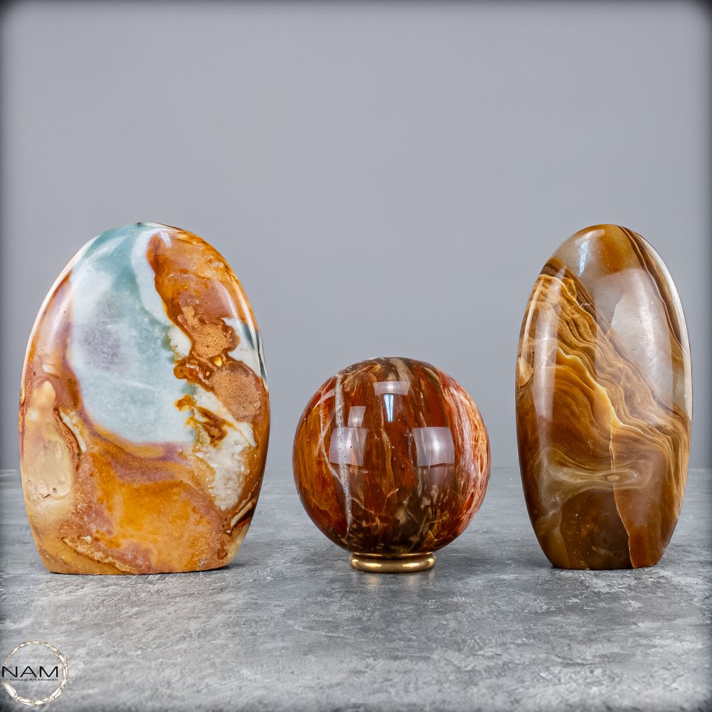 保护与轻盈——独角兽、碧玺与蓝色方解石 自由形态、球体与方尖碑，完美展现优雅之美- 1092.91 g - (3) #2.1