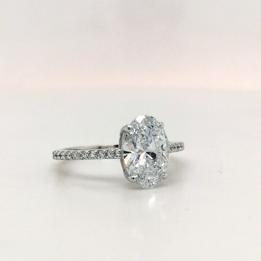 Nincs minimálár - Gyűrű - 14 kt. Fehér arany -  1.95ct. tw. Gyémánt (Laboratóriumban előállított) - Gyémánt #4.3