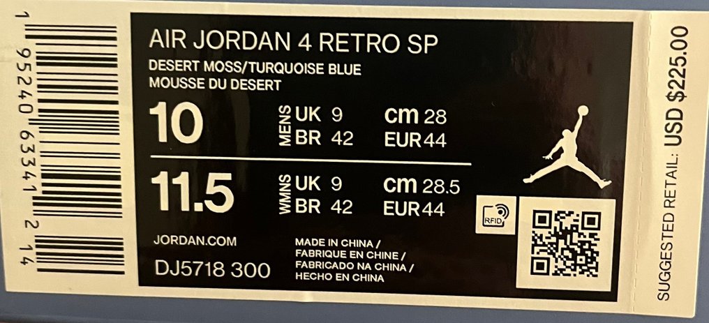 Nike - Air Jordan 4 - Αθλητικά παπούτσια με ψηλό αστράγαλο - Mέγεθος: EU 44 - Vintage #4.3