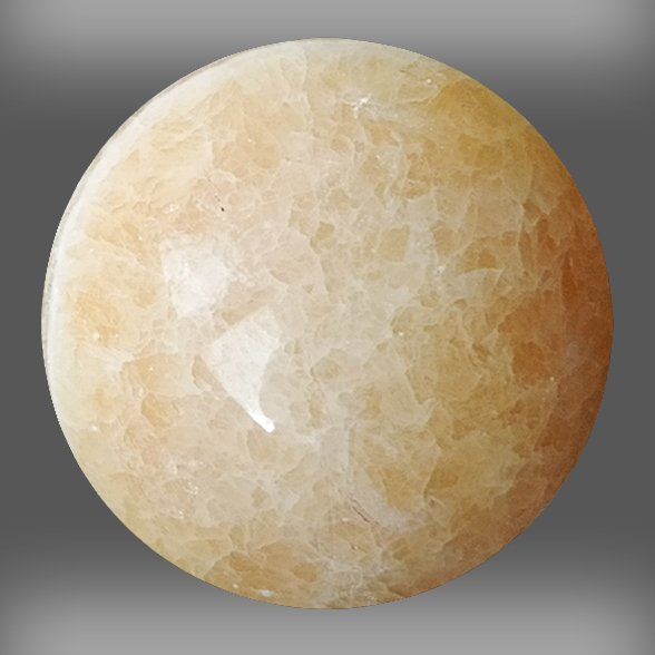 Poleret sfære Gul calcit. - Højde: 100 mm - Bredde: 100 mm- 1378 g #1.0