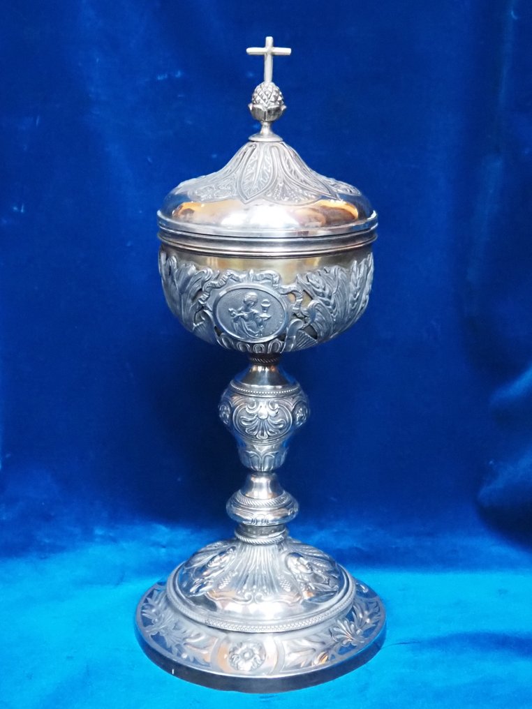 Baroque style Ciborium - .950 silver - 1850-1900 - 30 cm  #1.0
