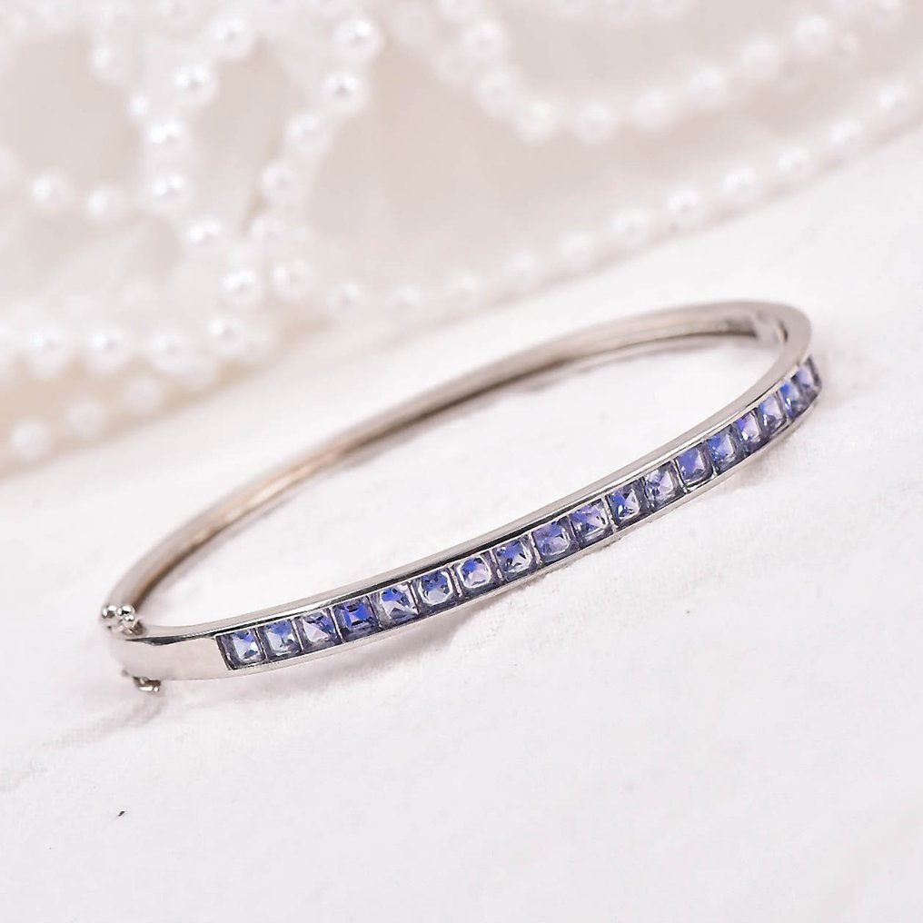 χωρίς τιμή ασφαλείας - Βραχιόλι Ασημί - Τανζανίτης - Πιστοποιημένο #1.0