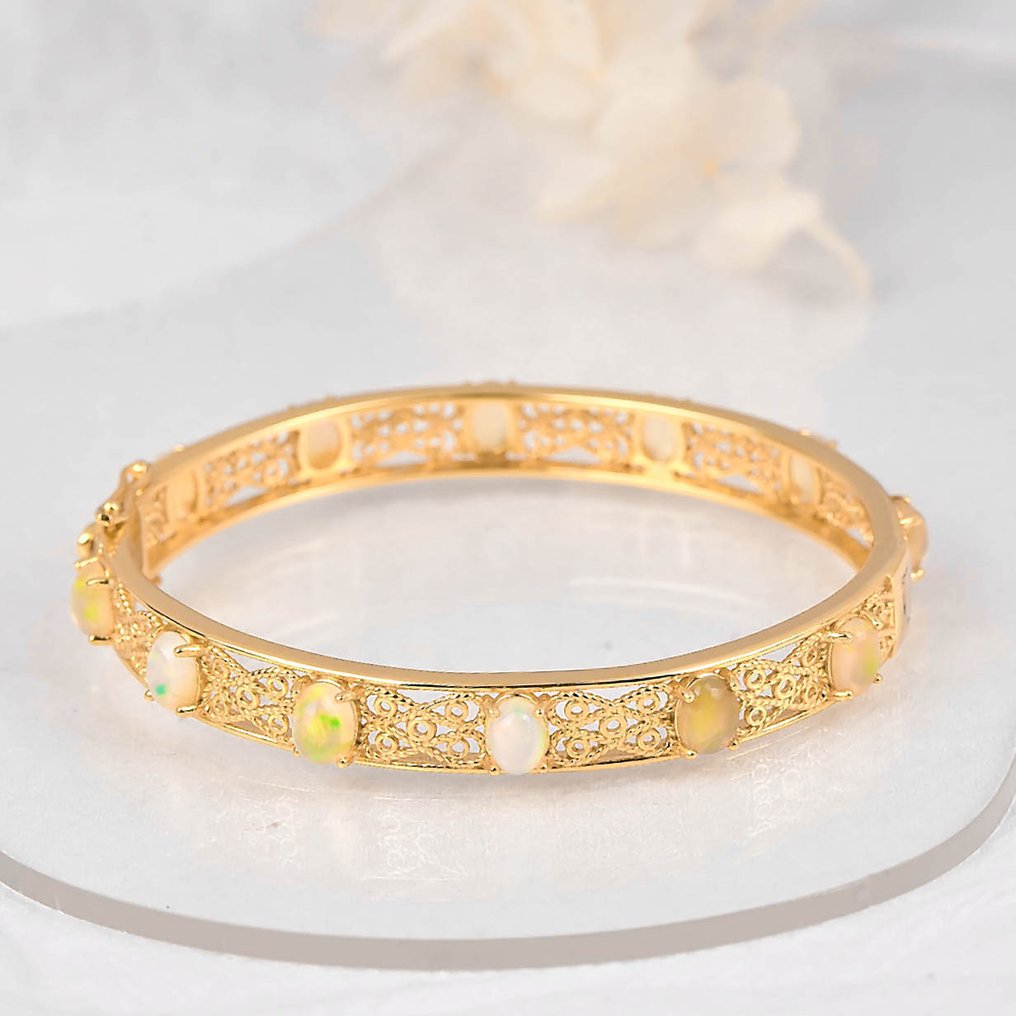 Zonder Minimumprijs - Armband Zilver - Opal - Certified #1.0