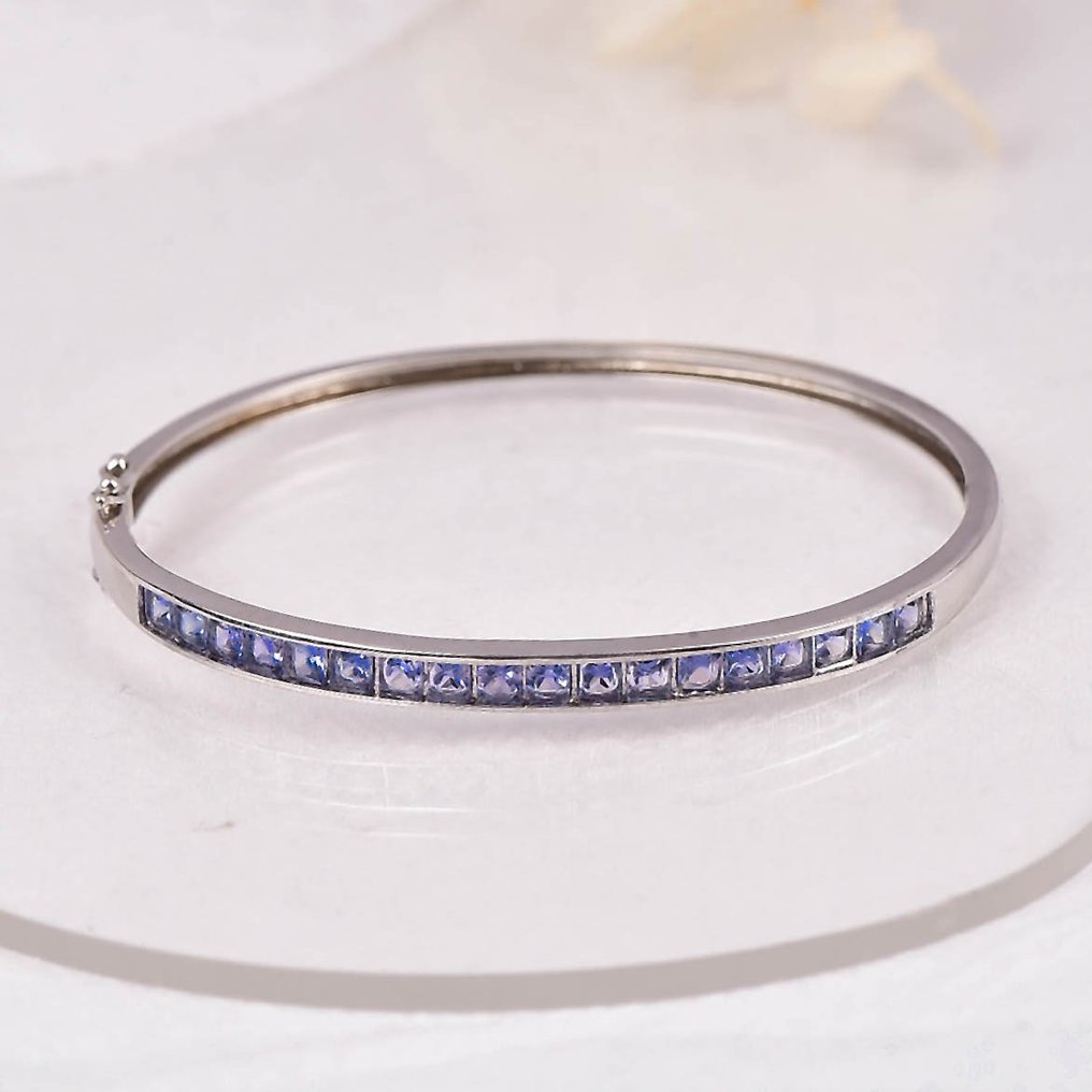 χωρίς τιμή ασφαλείας - Βραχιόλι Ασημί - Τανζανίτης - Πιστοποιημένο #1.0
