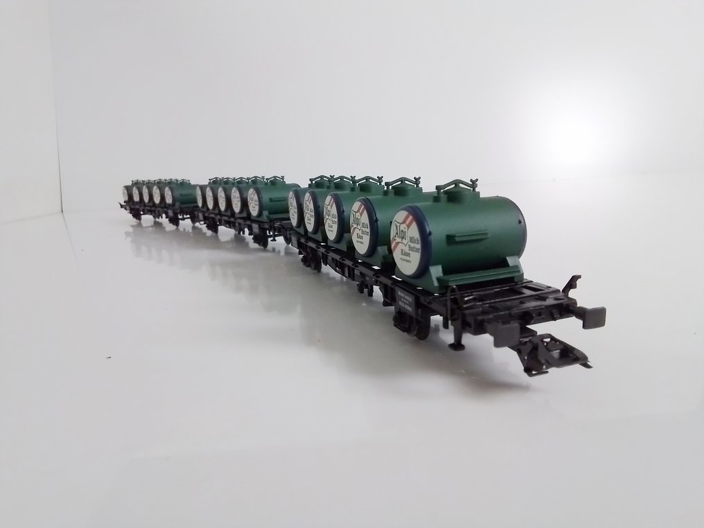 Märklin H0轨 - 47671 - 模型火车 (3) - 3 个 Containerdraagwagen - DB #4.3