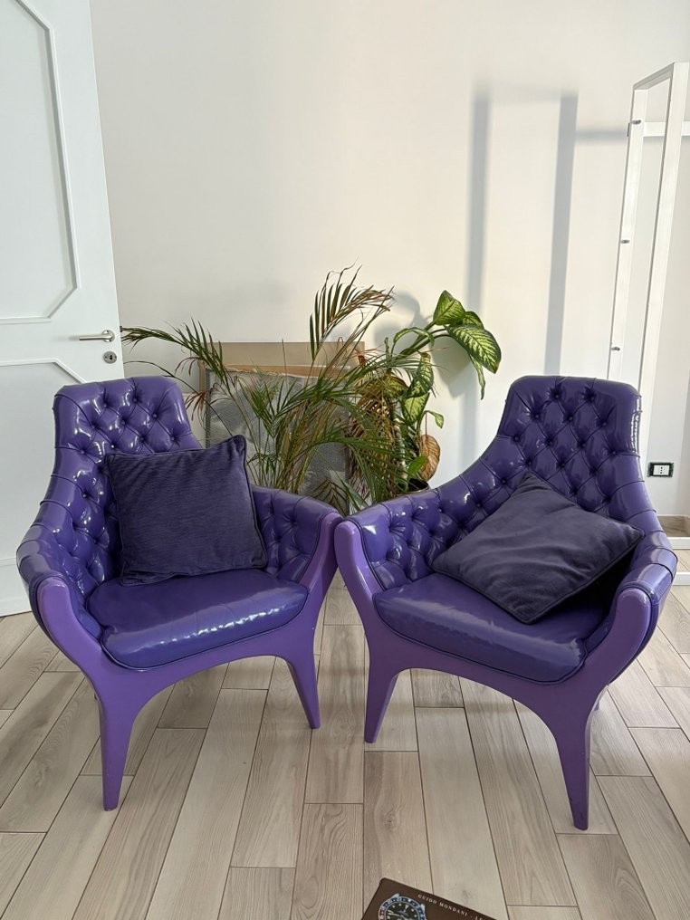 Abika - Lenestol (192) - syntetisk lær - Par med lenestoler #1.0