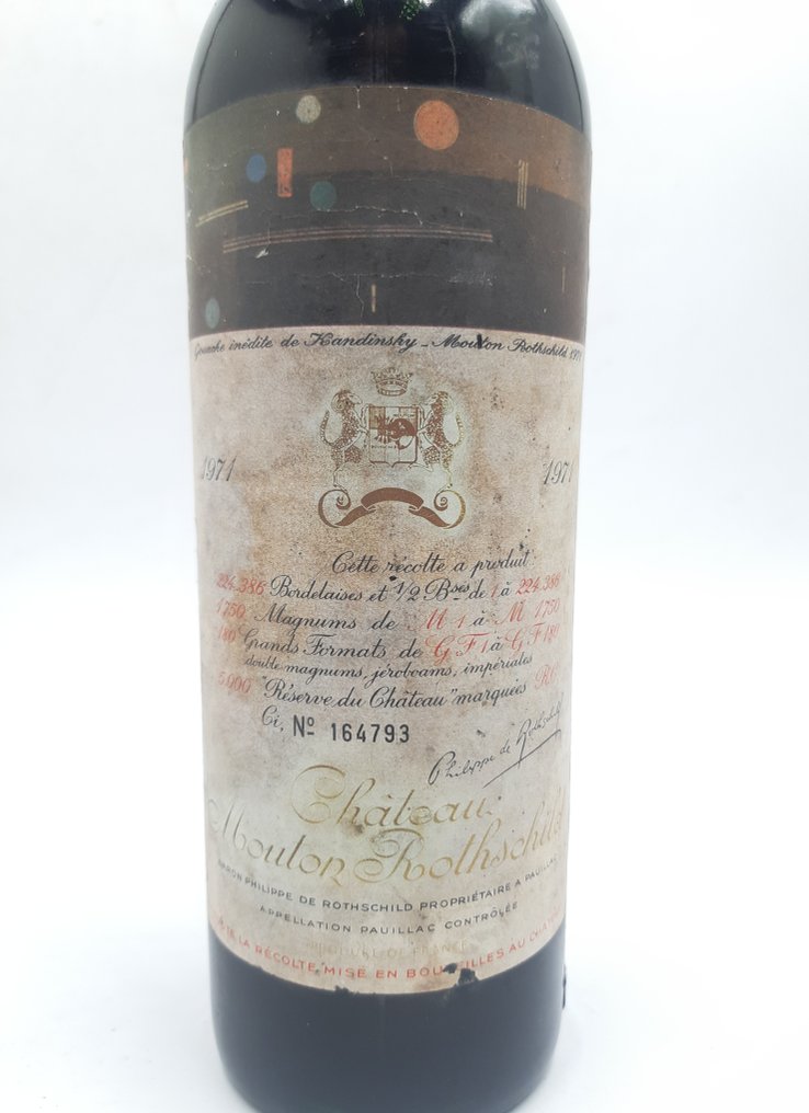 1971 Chateau Mouton Rothschild - 波尔多 - 1 Bottle (0.75L) #1.0