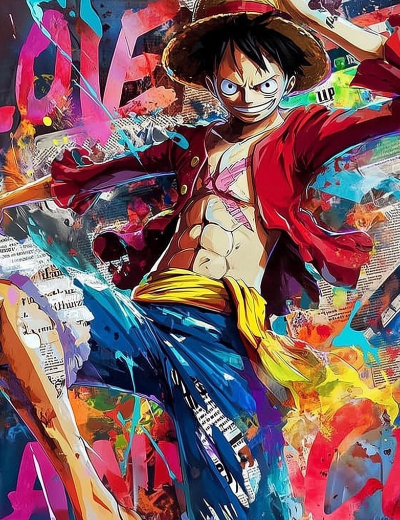 IPR Graph - Monkey D. Luffy- One Pece – El Soñador del Sombrero de Paja en Estallido de Color #4.3