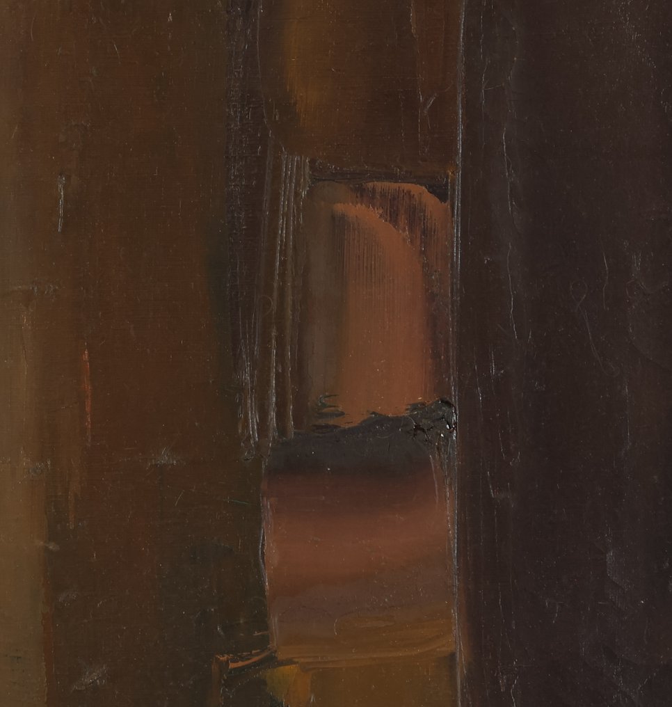 Willem Adams (1937-2022) - Landschap in bruin #3.2