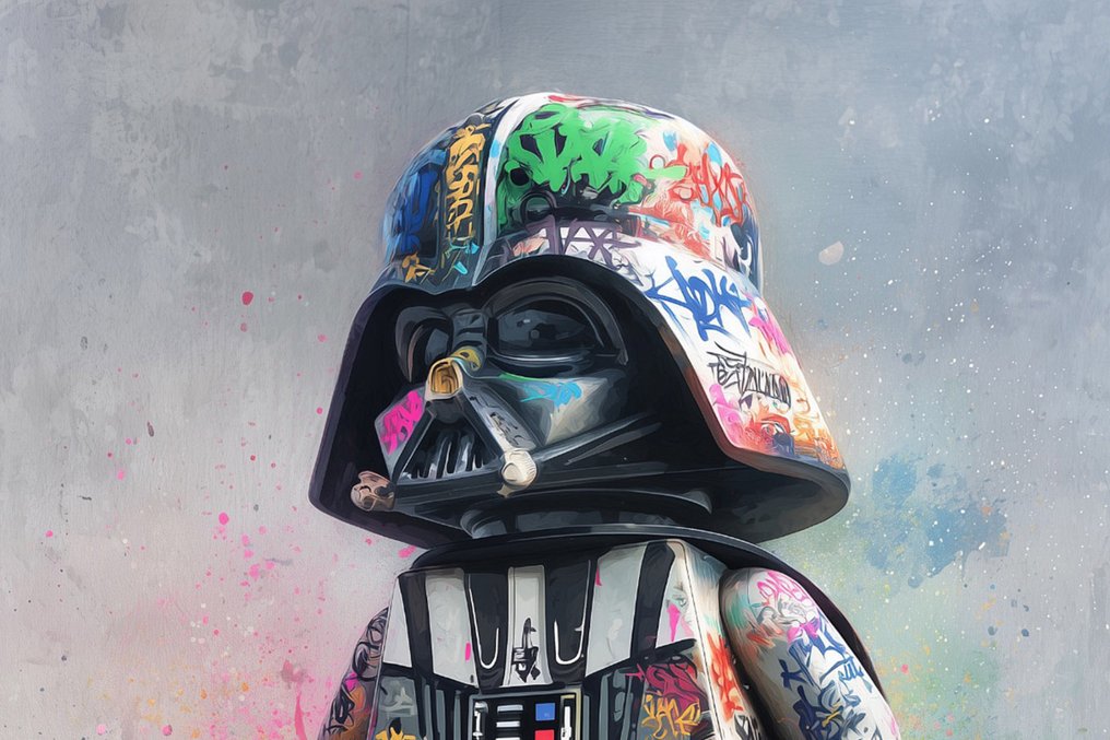 Canvas Fit - Alberto Ricardo - Darth Vader en estilo LEGO grafiteado #3.2