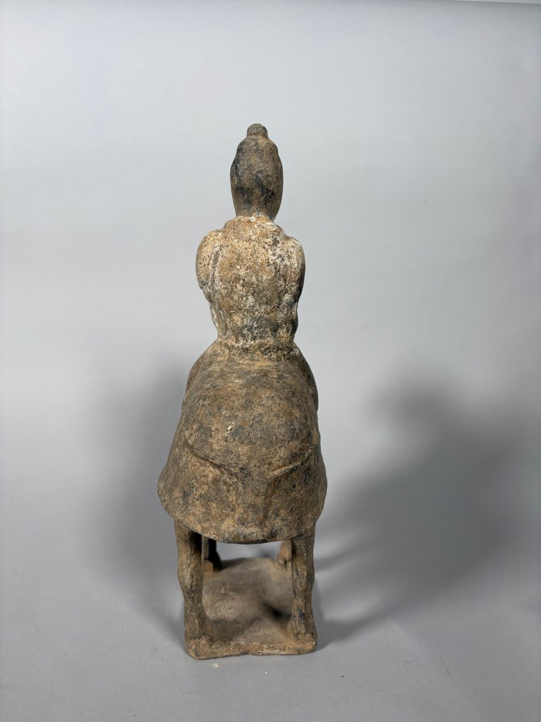 Det gamle Kina, Tang-dynastiet Terrakotta Soldat med Mingqi-rustning ridder - 32 cm #1.0